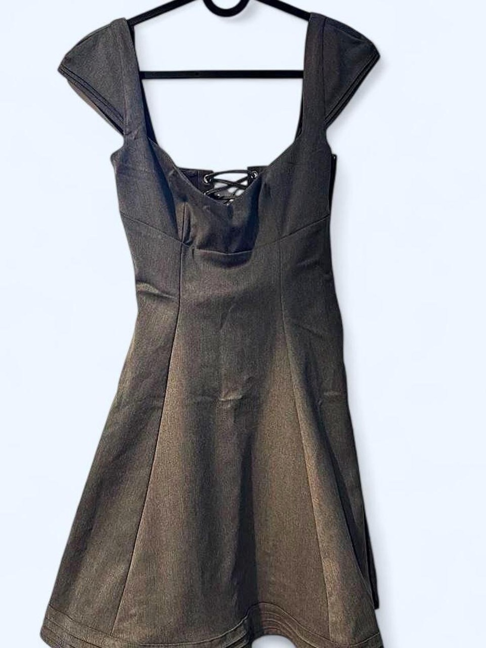 House of CB Cherie Fit & Flare Cocktail Mini - Lace-Up Scoop Mini Dress